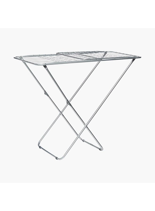 Stainless Steel Foldable Clothes Drying Rack, Multi-Level Winged Laundry Stand - Image 2