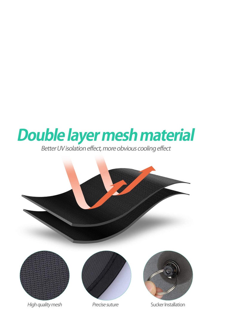 ستائر نوافذ السيارة للأطفال، حجب أشعة UV، ستائر شمسية عالمية للنوافذ الجانبية والخلفية، غطاء ستارة نافذة السيارة الجانبية لحجب أشعة UV، الأفضل لحماية الأطفال والحيوانات الأليفة (عبوة 2) - Image 5