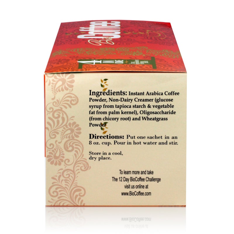 Bio Coffee- NEW! - First Organic Instant Non-dairy Alkaline Coffee (12 Sachet Box) - Image 3