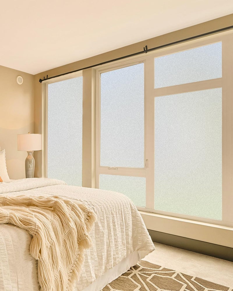 Dwersty Frosted Glass Window Privacy Film Decorative with Tools, 2 Way Frosting Privacy Film for Glass Door, Static Cling Tint for Home Anti-UV, Covering Clings 23.6" by 77" - Image 4