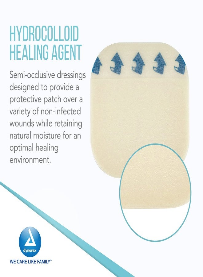 Dynarex DynaDerm Hydrocolloid Dressings, Sterile Moist Bandages Used for All Kinds of Wounds, 4" x 4", X-Thin & Latex-Free, Peel-Down Patches - 2 Boxes of 10 Dressings (Packaging May Vary) - Image 3