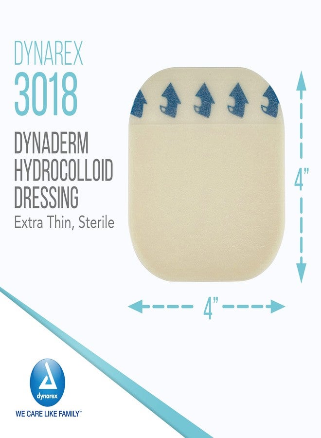 Dynarex DynaDerm Hydrocolloid Dressings, Sterile Moist Bandages Used for All Kinds of Wounds, 4" x 4", X-Thin & Latex-Free, Peel-Down Patches - 2 Boxes of 10 Dressings (Packaging May Vary) - Image 2
