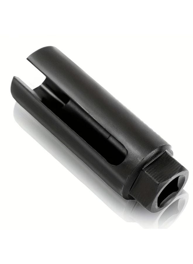 Black 3 8 Drive 7 8 22mm Oxygen Sensor Socket with Side Wire Cutout Automotive Repair Tool - Image 1