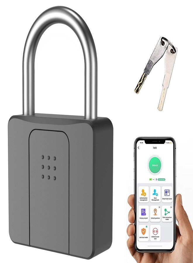 Pothunder Fingerprint Padlock, Pothunder Smart Lock with APP Fingerprint Key, Keyed Heavy Anti-Theft Padlock, Biometric Waterproof Large Outdoor Padlock for Gate, Gym, Truck, School, Warehouse - Image 1