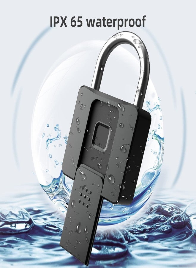 Pothunder Fingerprint Padlock, Pothunder Smart Lock with APP Fingerprint Key, Keyed Heavy Anti-Theft Padlock, Biometric Waterproof Large Outdoor Padlock for Gate, Gym, Truck, School, Warehouse - Image 5