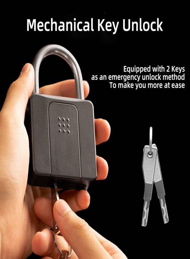 Pothunder Fingerprint Padlock, Pothunder Smart Lock with APP Fingerprint Key, Keyed Heavy Anti-Theft Padlock, Biometric Waterproof Large Outdoor Padlock for Gate, Gym, Truck, School, Warehouse - Image 3