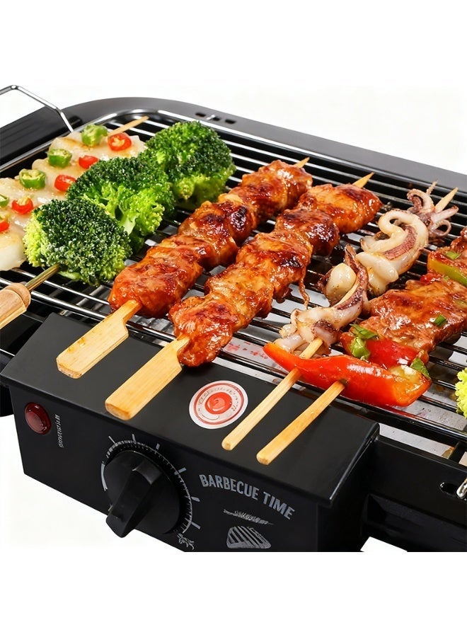Electric BBQ Grill, Smokeless Non-Stick Indoor/Outdoor Barbecue Grill, 1800W High Power Portable Removable Stand Grill - Image 3