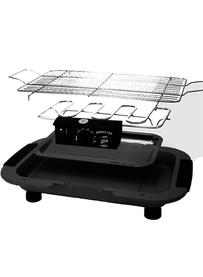 Electric BBQ Grill, Smokeless Non-Stick Indoor/Outdoor Barbecue Grill, 1800W High Power Portable Removable Stand Grill - Image 4