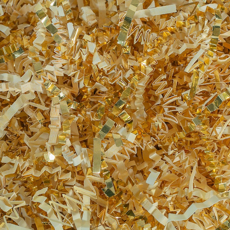 MagicWater Supply  12 LB  Vanilla  Gold  Crinkle Cut Paper Shred Filler great for Gift Wrapping Basket Filling Birthdays Weddings Anniversaries