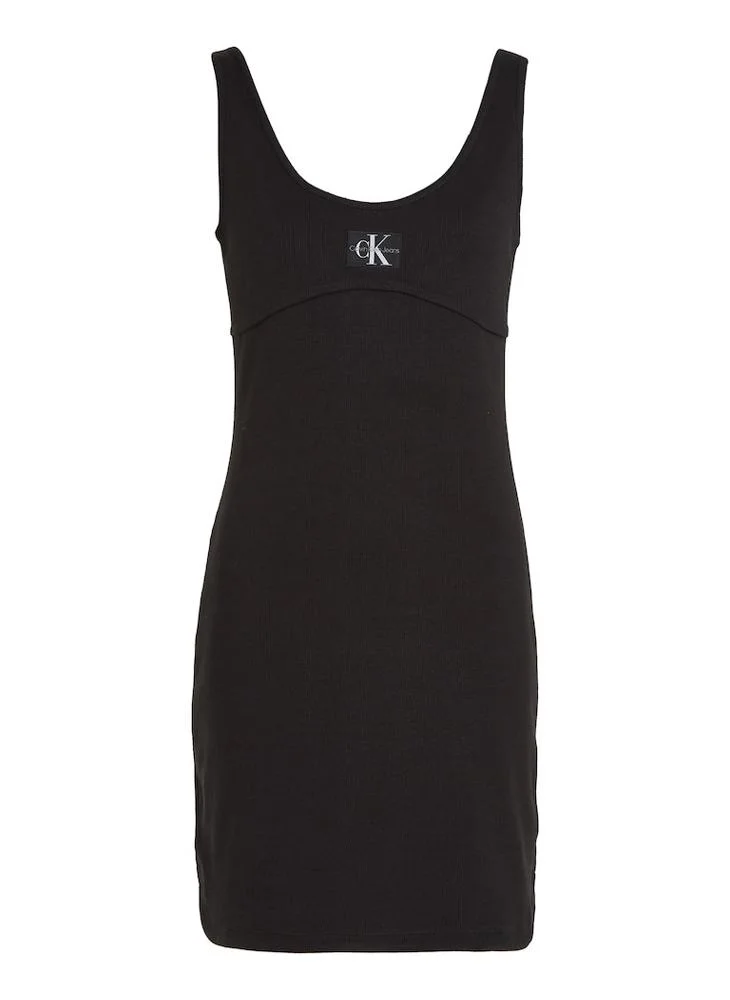 Calvin Klein Jeans Badge Rib Strappy Dress