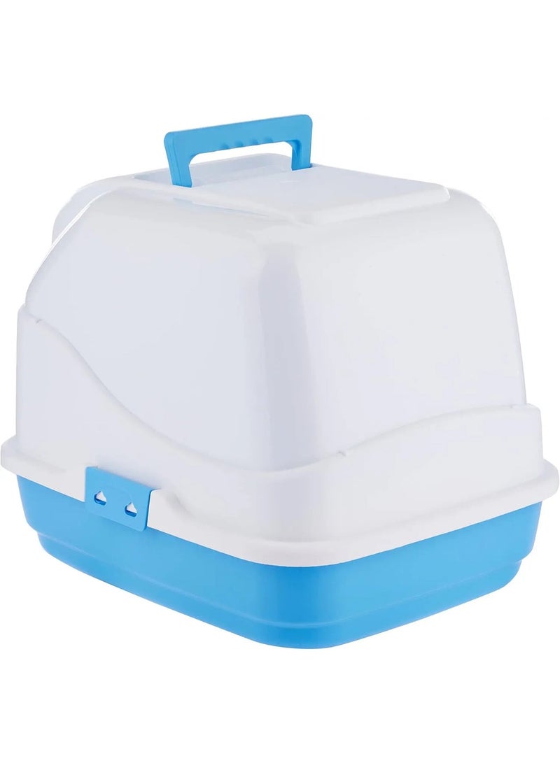 IMAC Privacy Pod–Covered Cat Toilet for Hygiene & Comfort-50x40x40 cm (Blue) - Image 4