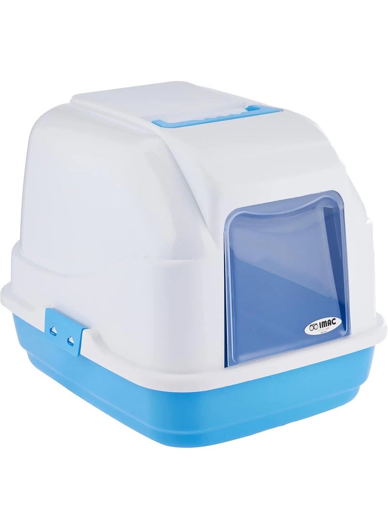 IMAC Privacy Pod–Covered Cat Toilet for Hygiene & Comfort-50x40x40 cm (Blue) - Image 1