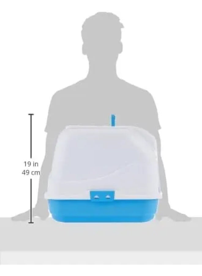 IMAC Privacy Pod–Covered Cat Toilet for Hygiene & Comfort-50x40x40 cm (Blue) - Image 2