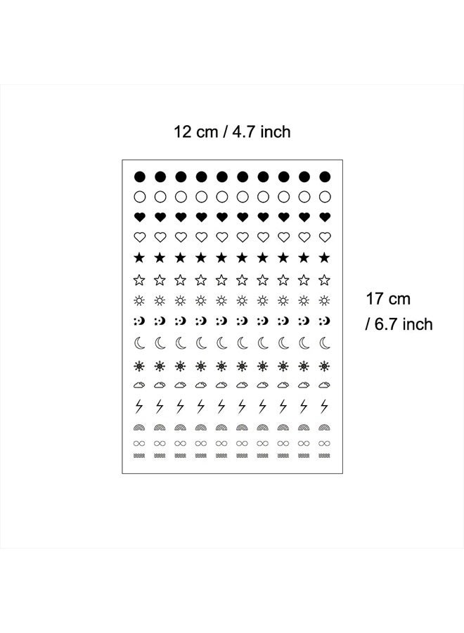 Everjoy ملصقات تاتو مؤقتة صغيرة واقعية من إيفرجوي - تصميمات تاتو أيقونية سوداء بسيطة وصغيرة - Image 3
