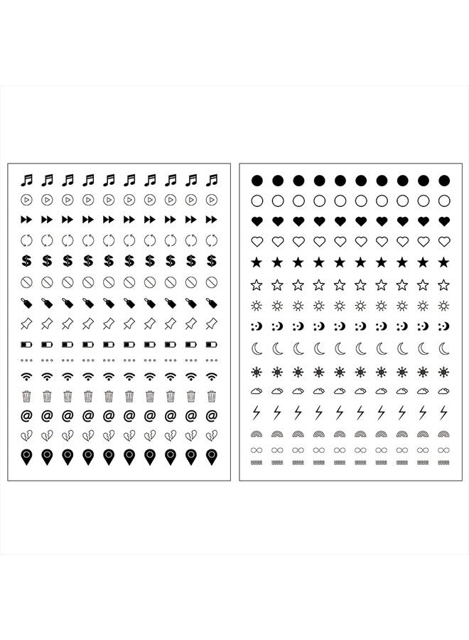 Everjoy ملصقات تاتو مؤقتة صغيرة واقعية من إيفرجوي - تصميمات تاتو أيقونية سوداء بسيطة وصغيرة - Image 2