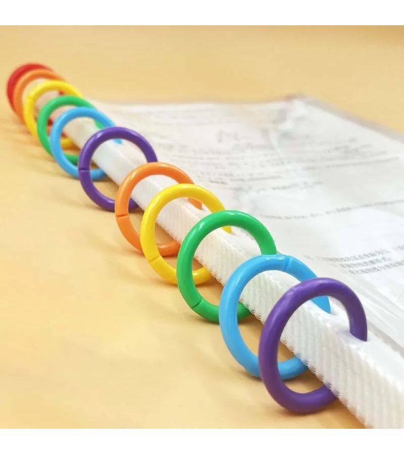 58 Pcs Random Color Plastic Binder Rings For Office Document Organization - Image 4
