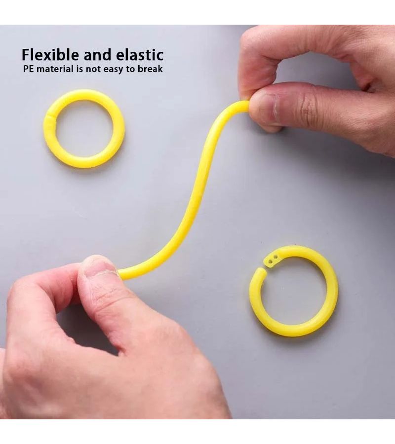 58 Pcs Random Color Plastic Binder Rings For Office Document Organization - Image 5