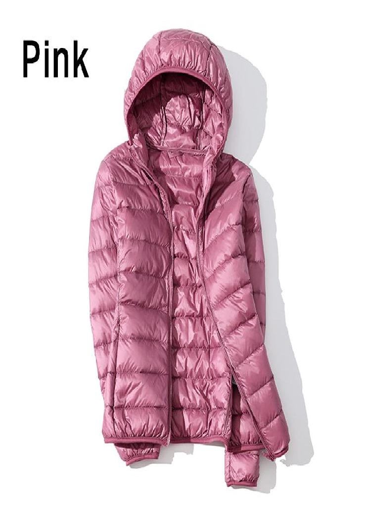 Eckek - Women Autumn White Duck Down Jacket Coat Windproof Hooded Warm Casual Winter M-5XL - Image 1