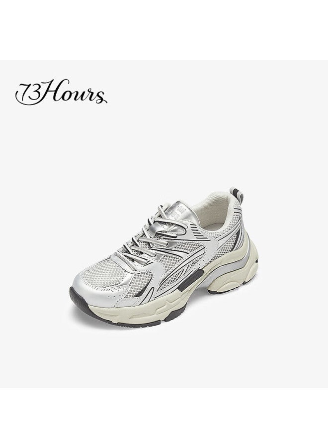 73hours Women's Shoes, Silver Starry Sky New Style, Thick-soled Heightening Dad Shoes, Casual Sneakers, Fashionable Women's Footwear - Image 1