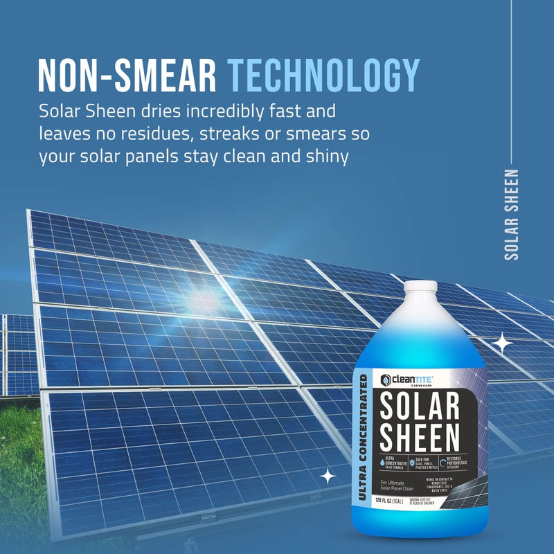 CLEANTITE Solar Panel Cleaner 1 Gallon (Makes 512 G) - Super Concentrated Cleaning Solution for Glass, Metal, Wood & Plastic - Remove Oil, Fingerprint & Water Spots - Multipurpose Solar Panel Cleaning - Image 4