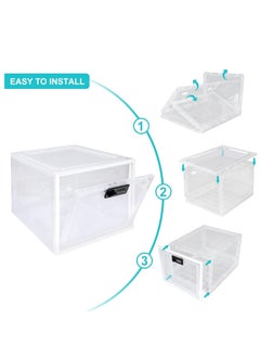 MOCOM Premium Clear Locking Box, Secure Storage Solution for Medicines, Snacks, Electronics & More! Stackable, Easy Access, BPA-Free, 4.7 Gallon Capacity, Breathable Design  - Image 3