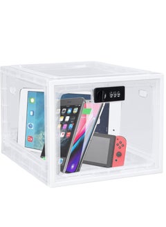 MOCOM Premium Clear Locking Box, Secure Storage Solution for Medicines, Snacks, Electronics & More! Stackable, Easy Access, BPA-Free, 4.7 Gallon Capacity, Breathable Design  - Image 2