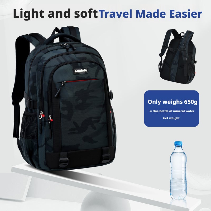 Zhimabaobei Camouflage Backpack Large Capacity School Backpack for Kids - Image 4