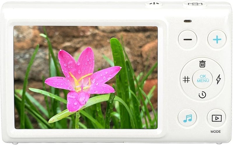 Digital Camera 4K 64MP 18X Zoom MP3 Player 2.8 Inch Screen Compact Lightweight White - Image 4