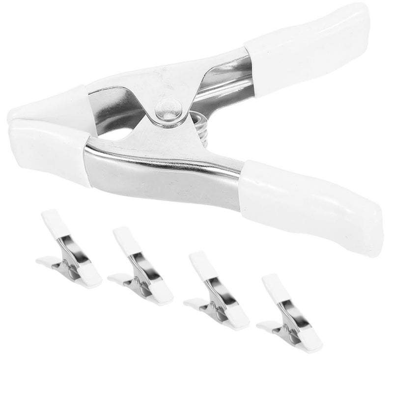 5Pcs Plastic Heavy Duty Backdrop Spring Clamps White - Image 2