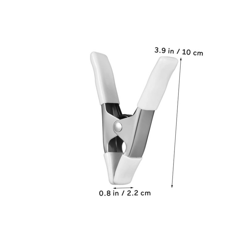 5Pcs Plastic Heavy Duty Backdrop Spring Clamps White - Image 3