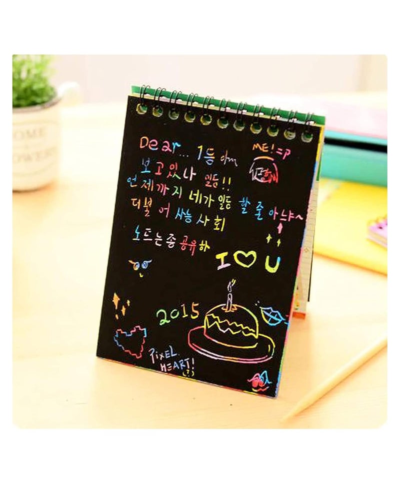 ROYALS هدية عودة عيد الميلاد للأطفال - كتب نشاط الرسم القابلة للخدش (عبوة صغيرة من 3) | هدية عودة عيد الميلاد للأطفال لحفلة عيد الميلاد | متعددة الألوان - Image 2