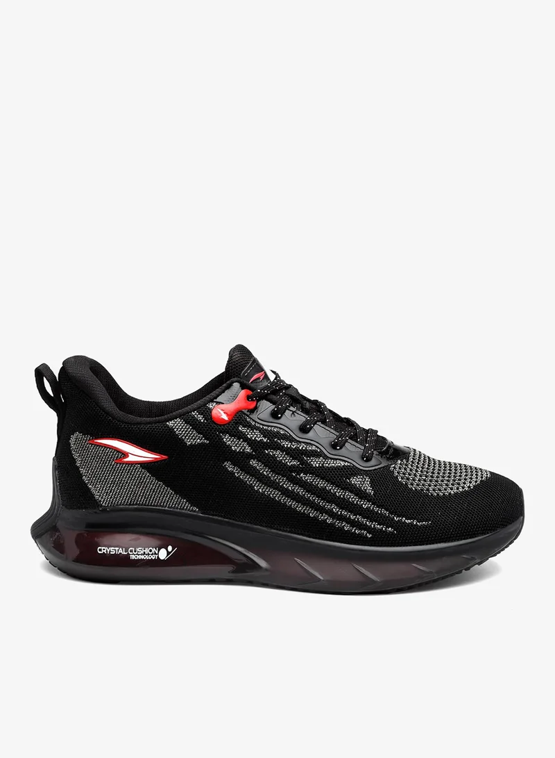 Asian Black Red Running Shoes for Men and Boys
