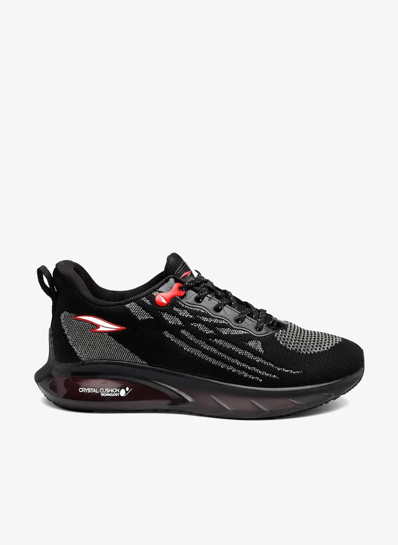 Asian Black Red Running Shoes for Men and Boys