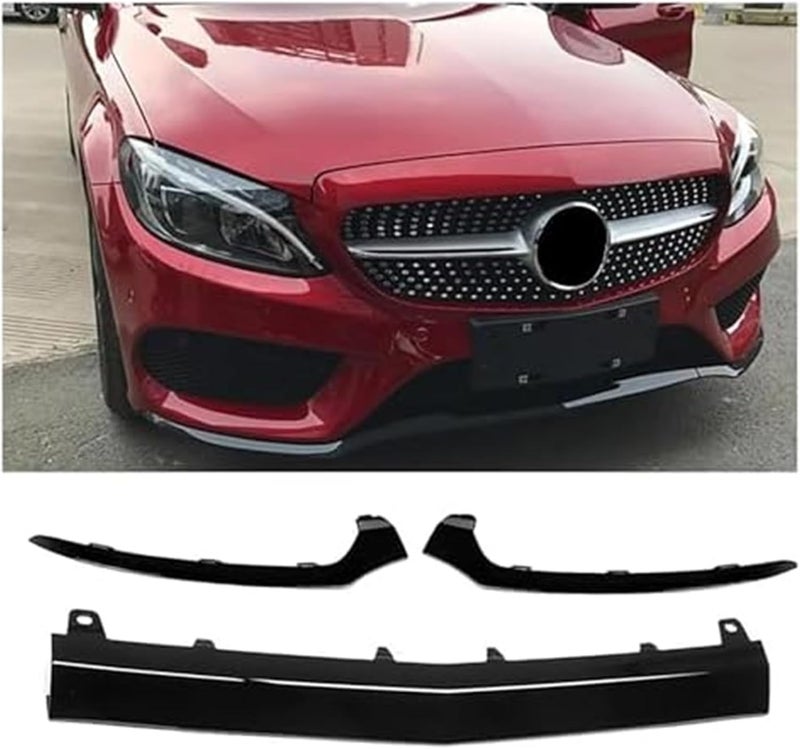QASULER Front Bumper Splitter for Benz C Class W205 - Image 1