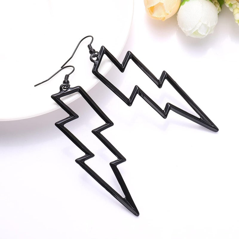 YAHPERN Lightning Bolt Drop Dangle Earrings For Woman Statement Flash Thunder Hook Earrings Punk Fashion Jewelry - Image 4