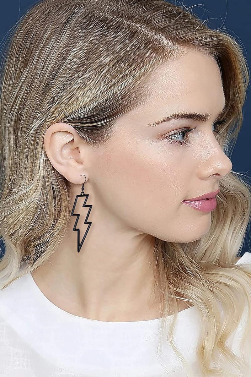 YAHPERN Lightning Bolt Drop Dangle Earrings For Woman Statement Flash Thunder Hook Earrings Punk Fashion Jewelry - Image 2