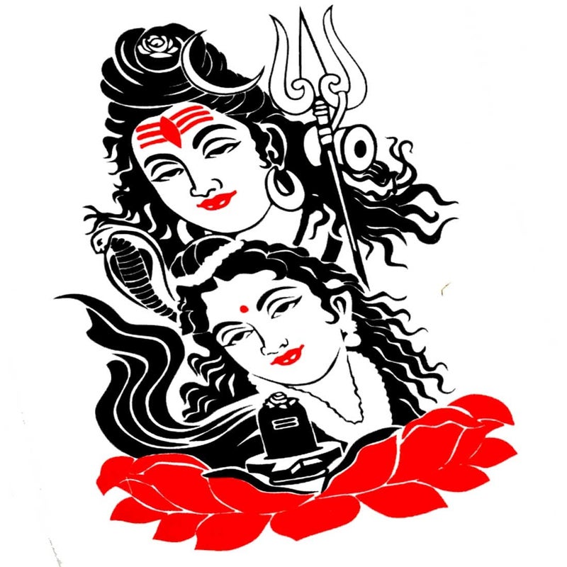 AFH Lord Shiv Parvati Religious Waterproof Temporary Body Tattoo Stickers for Men and Women - Image 3