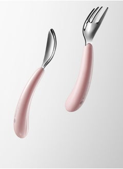 Babycare Babycare - Stainless Steel Fork and Spoon Set Pink with Box – BPA-Free, Durable Utensils for Babies and Toddlers, Safety Approved  - Image 2