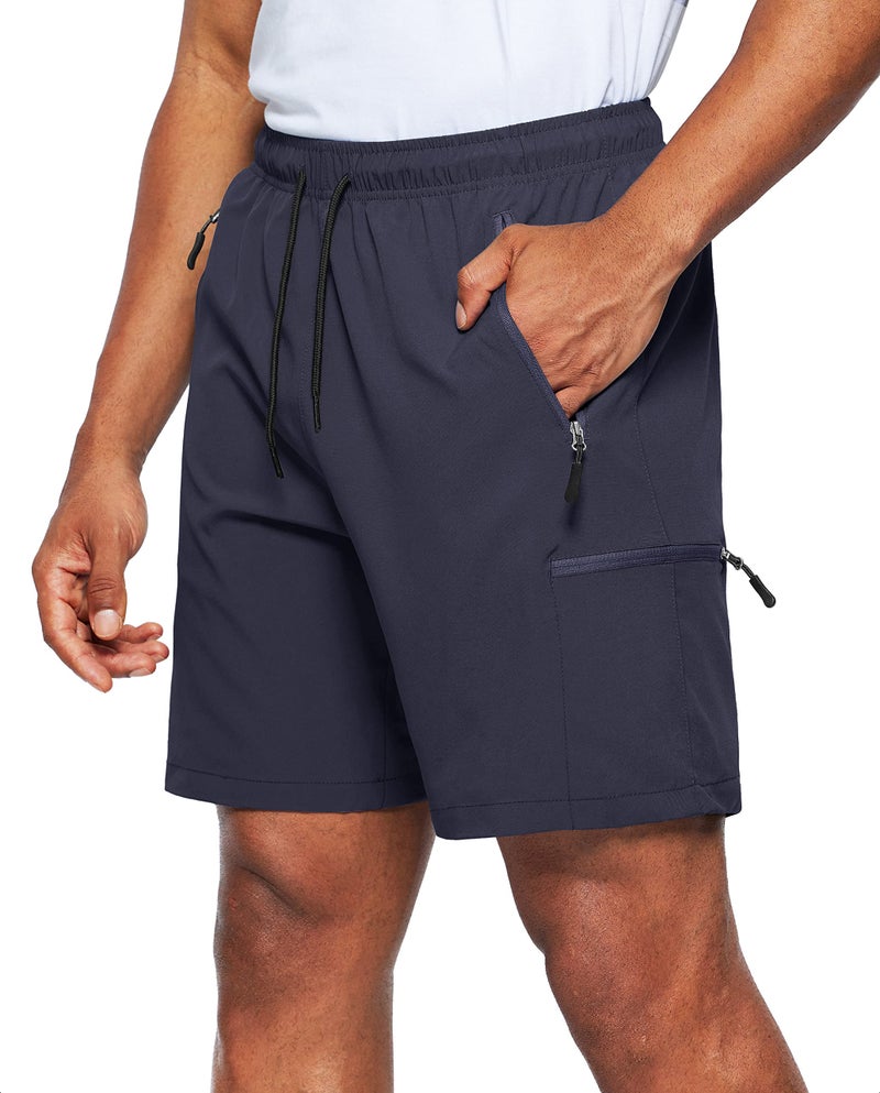 Viodia Men's Hiking Cargo Shorts Stretch Quick Dry Lightweight Workout Shorts for Men Casual Fishing Athletic Shorts with Pockets Navy - Image 1