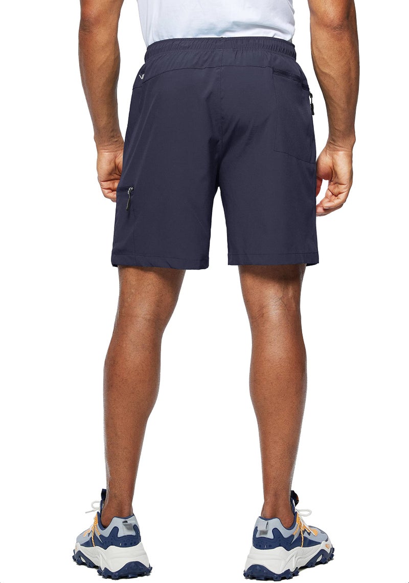 Viodia Men's Hiking Cargo Shorts Stretch Quick Dry Lightweight Workout Shorts for Men Casual Fishing Athletic Shorts with Pockets Navy - Image 3