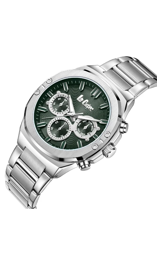 Lee Cooper Dark Green Men's Metal Multi Function Watch LC07991.370 - 43 mm  | Best Price UAE