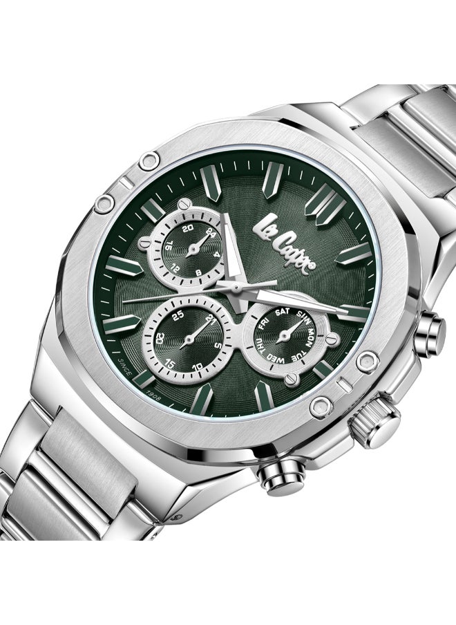 Lee Cooper Men's Multi Function Display Watch With Silver Metal Strap - LC07991.370  - Image 1