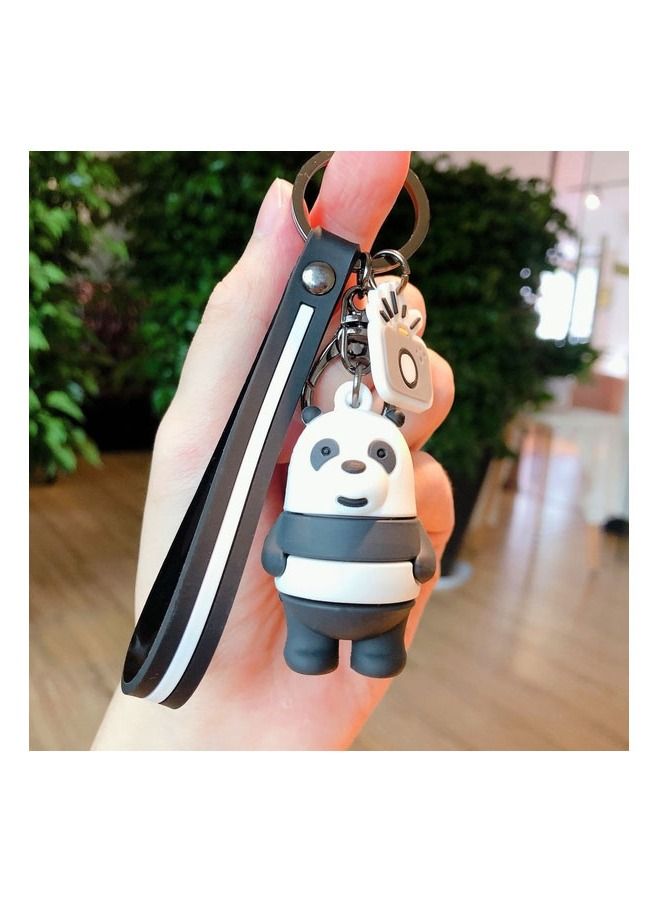Generic Distinctive Cartoon Keychain Cute Accessory Anime Bear Keychain With Ribbon Fit Car And Purse And Bag Cute Creative Gift  - Image 1