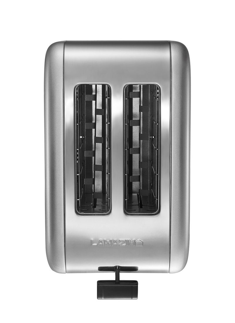 LAWAZIM - 2-Slice Electric Stainless Steel Toaster With Removable Crump Tray 850W- Silver-Cancel and Defrost Function with 5 Browning Levels- Sleek Modern Design for All Bread Types and Bagel in Kitchen - Image 1