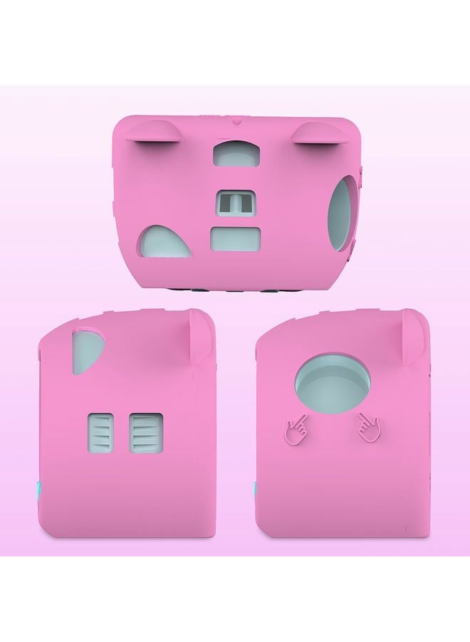 JCHPINE Silicone Cover Case for Punirunes Interactive Digital Toy, Protective Skin Sleeve for Punirunes Digital Pet Toys Squishy Characters Electronic Pets Case Accessories (Case Only) (Pink Case) - Image 5