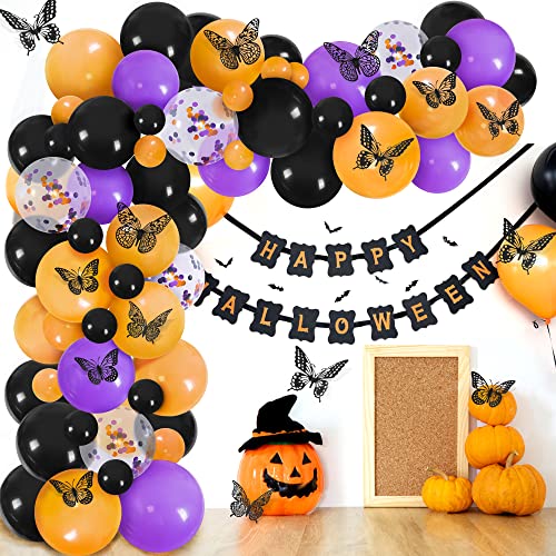 SAOROPEB 3D Butterfly Wall Decor - 48 Pcs, 4 Styles, 3 Sizes - Gold Butterfly Decorations for Birthday and Party Cake Decorations - Removable Stickers (Black) - Image 2