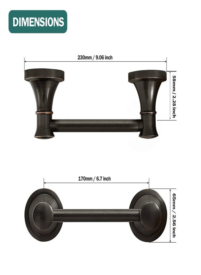 Hoimpro Wall Mounted Rustproof Toilet Tissue Paper Holder Bathroom Accessories Toilet roll Paper Hanger, Oil Rubbed Bronze - Image 4