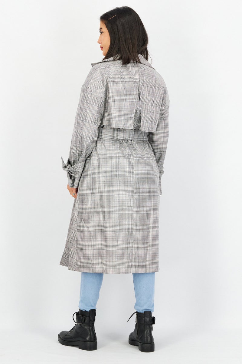 VERO MODA Women Bill Belted Trench Coat, Black - Image 2