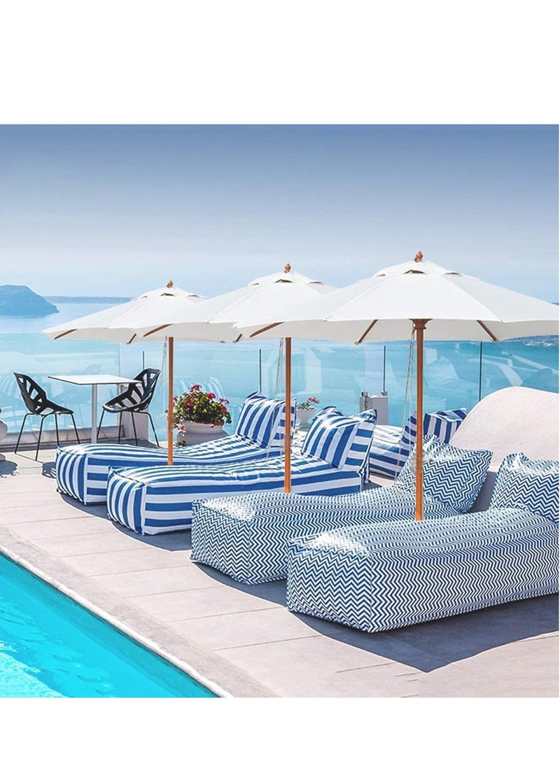 Wooden Twist Wind Vent Design Round Outdoor Umbrella with Rotating Handle UV-Resistant Canopy for Patio & Garden  - Image 5