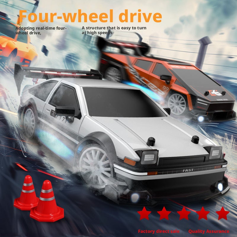 RC Remote Control Racing Car AE86 4WD Drift Car Toy with Lights 2.4G - Image 1